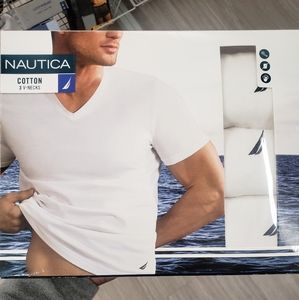 3pack Nautica brand v neck tshirt